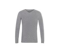 Men's Long-Sleeve Sweater Regular Fit Soft Breathable Basic Pullover Classic Casual Solid Color Knitwear A-Grey L