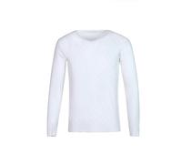 Men's Long-Sleeve Sweater Regular Fit Soft Breathable Basic Pullover Classic Casual Solid Color Knitwear B-White M