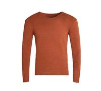 Men's Long-Sleeve Sweater Regular Fit Soft Breathable Basic Pullover Classic Casual Solid Color Knitwear N-Caramel XL