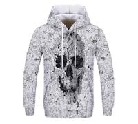 Men'S Long Sleeve Sweatshirt 3D Digital Printing Kangaroo Pocket Casual Hoodie Youth Personality Trend Pullover KK-03 XL