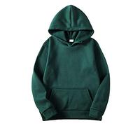 Men's Long Sleeve Sweatshirt, Casual Solid Colour Hooded Sweatshirt with Drawstring and Pocket, Loose Fit Pullover, Class, Comfortable, Classics, Everyday, Going Through Hoodie