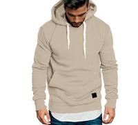 Men's Long Sleeve Sweatshirt, Men's Slim Casual Hoodie with Drawstring, Chic Pullover Everyday Classic Simple Fit Comfortable Fit Autumn Winter Hoodie