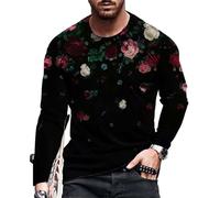 Men's Long-Sleeve T-Shirt 3D Digital Printing Casual Sportshirt Youth Retro Personality Fashion Streetwear AA-06 6XL