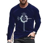 Men's Long-Sleeve T-Shirt 3D Digital Printing Fashion Sportshirt Youth Retro Personality Trend Streetwear AA-02 6XL