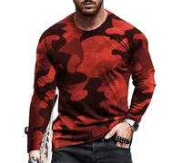 Men's Long-Sleeve T-Shirt Casual Fashion 3D Digital Printing Sportshirt Youth Retro Personality Trend Streetwear AA-04 3XL