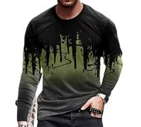 Men's Long-Sleeve T-Shirt Casual Fashion 3D Digital Printing Sportshirt Youth Retro Personality Trend Streetwear AA-01 4XL