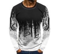 Men's Long-Sleeve T-Shirt Casual Fashion 3D Digital Printing Sportshirt Youth Retro Personality Trend Streetwear AA-05 6XL