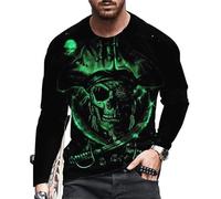Men's Long-Sleeve T-Shirt Lightweight Fashion 3D Digital Printing Sportshirt Youth Retro Personality Trend Streetwear AA-03 4XL