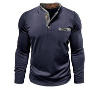 Men's Long Sleeve T-Shirt with Mao Collar, Classic Casual Sports T-Shirt, Lightweight, Soft, Chic and Elegant, Slim Fit Basic Shirt, Comfortable Simple Pullover for Autumn
