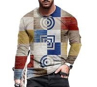 Men's Long-Sleeve T-Shirt Youth Retro Personality Trend Streetwear 3D Digital Printing Casual Sportshirt AA-01 XXL