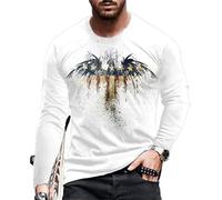 Men's Long-Sleeve T-Shirt Youth Retro Personality Trend Streetwear 3D Digital Printing Fashion Sportshirt AA-02 L