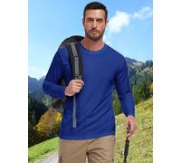 Men's Long Sleeve Tee Shirts Sun Protection Quick Dry Tee Shirt Swim Athletic Running Workout