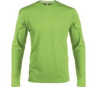 Men's long-sleeved crew neck shirt, light weight slimmer cut by noTrash2003 - green - Large