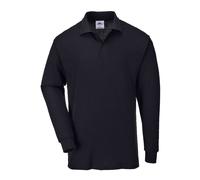 Mens Long Sleeved Polo Shirt Portwest Casual Leisure Work Wear Polycotton Top