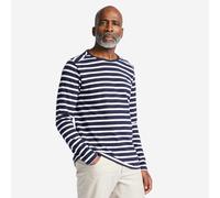 Men's Long-sleeved Sailor T-shirt Sailing 100 - Blue White