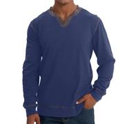 Men's Long Sleeves T-Shirt Lightweight Comfortable Breathable Fashion T-Shirts Classic Trend Casual Basic Shirt C-Blue M