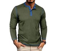 Men's Long Sleeves T-Shirt Lightweight Comfortable Fashion Solid Color T-Shirts Classic Trend Casual Basic Shirt G-Army Green 3XL