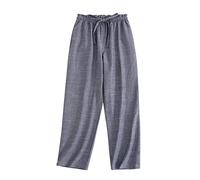 Men's Long Stretch Pyjama Bottoms, Men's Long Cotton Pyjama Bottoms with Cuffs, Slip-On Trousers, Lightweight House Trousers, Baggy Pyjama Trousers, Large Sizes, Pyjama Bottoms, Wide Leg Sports