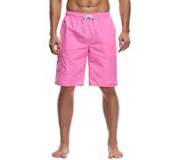 Men's Long Swim Trunks Quick-Drying Board Shorts Casual Leisure Short Beach Shorts Men's Shorts Outdoor Casual Cargo Shorts Bermuda Chino Jogger Trousers Work Shorts, pink, L