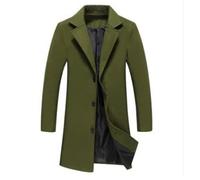 Mens Long Trench Coat UK Sale Winter Jackets Coat Wool Coat Mid Length Trench Coats Slim Fit Notched Stand Collar Overcoat Wool & Cashmere Warm Winter Mod Coat Casual Outdoor Business Coat