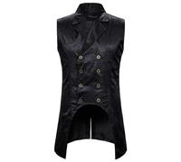 Men's Long Waistcoat, Paisley Suit Vest, Men's Double Breasted, Gothic Costume Vest, Medieval Suit, Steampunk Gilet, Halloween Costume, Victorian Western Costume Vests for Men