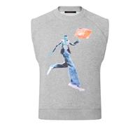 Men's LOUIS VUITTON FW21 Neon Man Pattern Printing Sports Sleeveless Gray 1A972H S