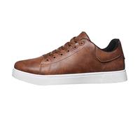 Men's Low Lace Up Trainers, Casual Timeless Trainers for a Versatile, Sporty, Elegant Look, Lace-Up Shoes, Breathable Casual Shoes, Comfortable Shoes, brown, 8 UK