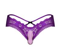 Mens Low Rise Briefs With Bulge Pouch Mens Lace Briefs Mesh Bikini Underwear Sexy Bedroom Brief Bow Sissy Lingerie Brief Sports Breathable Underpants Gay Hollow Panties Erotic Soft Underwear