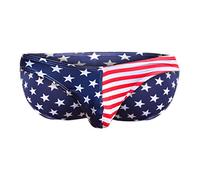 Mens Low Rise Briefs With Bulge Pouch Mens Print Briefs Sexy American Flag Printed Brief Stars Stripes Underwear Bedroom Sports Underpants Cotton Comfortable Underwear Breathable Bikini Panties
