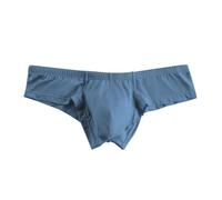 Men's Low Rise Half Back Coverage Brief Bikini U Convex Micro Modal Shorts Athletic Supporters Hip Underpants (Mint Blue,XL)