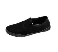 Men's Low-Top Canvas Shoes, Breathable Trainers, Flat Slippers, Slip-On Loafers, Soft Comfort Classic Espadrilles, Moccasins, Trainers, Outdoor Casual Shoes, Walking Shoes, black, 8 UK