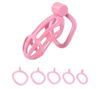 Men's Lower Body Exercise Cage + Breathable Elastic Restraint Strap A161-uk (Pink)