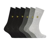 Men's Lyle And Scott 6 Pack of Basic Dress Socks in Multicolour