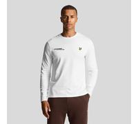 Men's Lyle And Scott Co-Ordinate Print Plain Long Sleeve T-Shirt in White