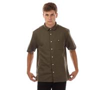 Men's Lyle And Scott Cotton Linen Short Sleeve Shirt in Green