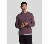Men's Lyle And Scott Lambswool Blend Crew Neck Jumper in Purple