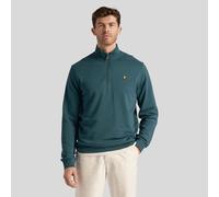 Men's Lyle And Scott Loopback Quarter Zip Sweatshirt in Green