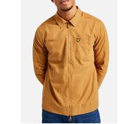 Men's Lyle and Scott Mens Jacket Ottoman Overshirt Regular Fit Full Zip Casual Cotton - Gold