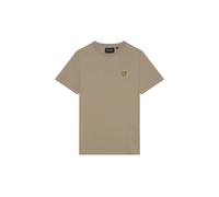 Men's Lyle & Scott Branded Chest Logo Sage Uniform Green T-Shirt - Tan - Size: 40