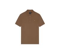 Men's Lyle & Scott Branded Chest Logo Wild Nettle Brown Polo Shirt