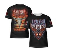 Men's Lynyrd Rock Band Skynyrd Printed Crewneck Shirt Classic and Versatile Tops Comfortable and Breathable Shirt Multicolor M