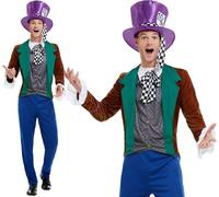 Mens Mad Hatter Fancy Dress Costume Adult Book Day Hatter Outfit by Smiffys
