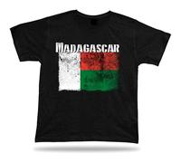 Men's Madagascar Shirt Tee Flag Souvenir Travel Shirt Flag T-Shirts Black S