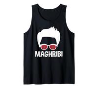 Mens Maghribi Patriotic Morocco Boy Silhouette Moroccan Man Tank Top