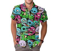 Men's Magic Thing Hawaiian Shirt, Witch Casual Button Shirt, Summer Monster Unique Shirt, Cinco De Mayo, Birthday Gifts, Horror, Large