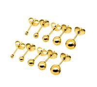 Men's Magnetic Earrings Ball Steel Stud Earrings Accessories Gold Yellow Gold Piercing Nails Rainbow Earrings For Girls, one size, Alloy Steel, No Gemstone