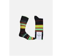Men's Magnetic Field Striped Socks, Black/multi