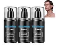 Men's Makeup Cream Foundation, Lightweight Tinted Moisturizer & Concealer for Covering Blemishes and Imperfections, Evens & Brightens Skin Tone, Pores Blurring, Correcting Makeup for Men (3pcs)