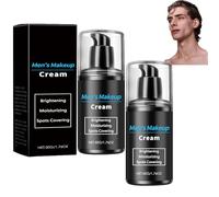 Men's Makeup Cream Foundation, Lightweight Tinted Moisturizer & Concealer for Covering Blemishes and Imperfections, Evens & Brightens Skin Tone, Pores Blurring, Correcting Makeup for Men (2psc)
