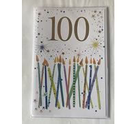 Mens Male Age 100 100th One Hundred One Hundredth 100 Birthday Card Multi Candles/Stars/Spots Foil Detail(SE29140)